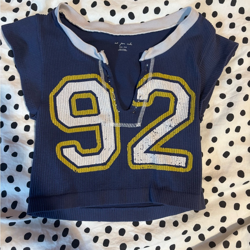 Kids Blue and Yellow Number 92 Top